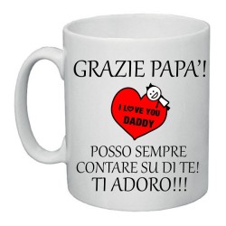 Tazza 8x10 cm Grazie papà...