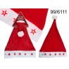 Berretto natalizio in feltro, Santa Claus, con 5 LED (pile incl.) su headercard, 2880/PALEAN 4029811369294