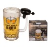 Bicchiere da birra con campanello,ca. 14 x 14,5 cm, in vetro, per ca. 500 ml, in confezione regalo