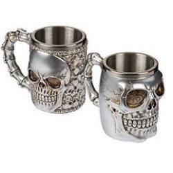 bicchiere tazza mug teschio...