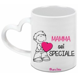 Tazza in ceramica con manico a cuore con stampa mamma sei speciale festa della mamma