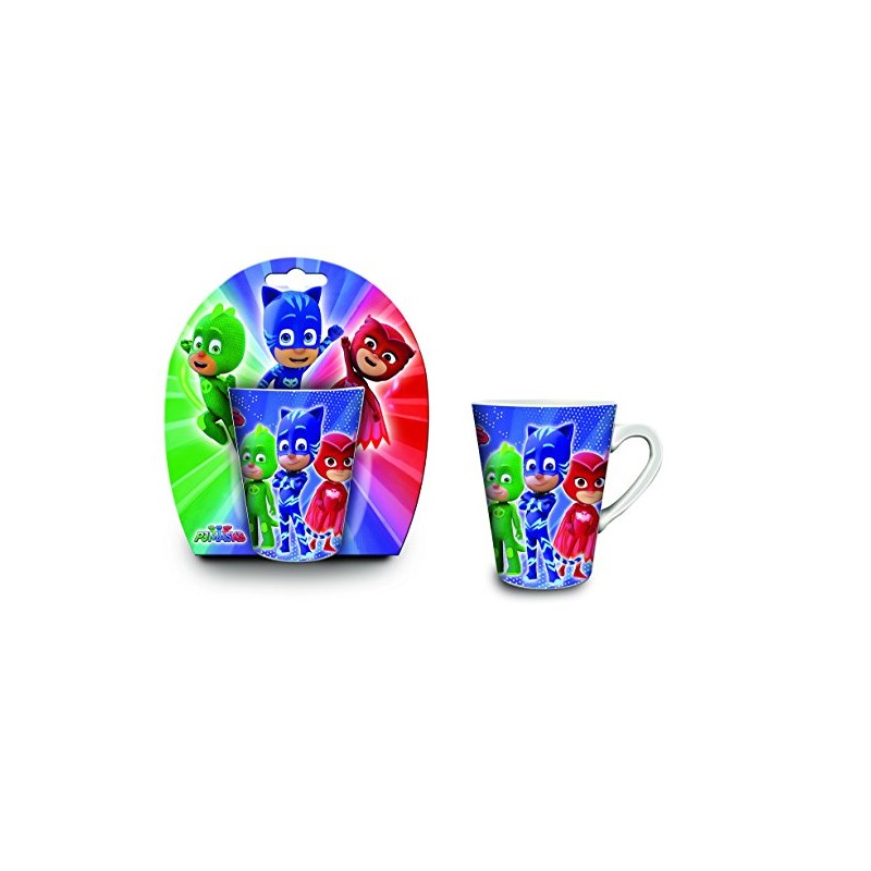 tazza in ceramica con pack sagomato di Pj Masks multicolor
