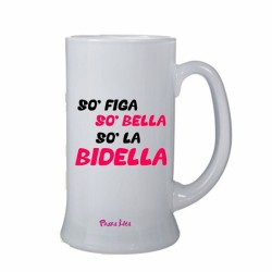 Boccale con scritta so figa so bella so la bidella ml.500