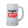boccale in vetro con scritta alla collega più sexy