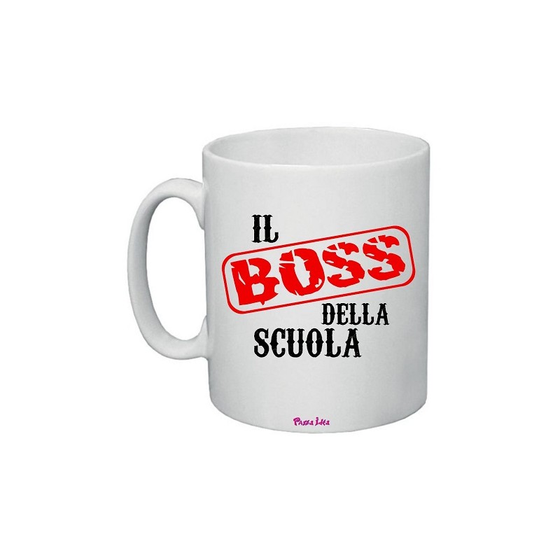 Tazza in ceramica con scritta Il Boss della Scuola