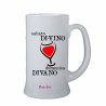 boccale in vetro uomo o donna con scritta simpatica di-vino