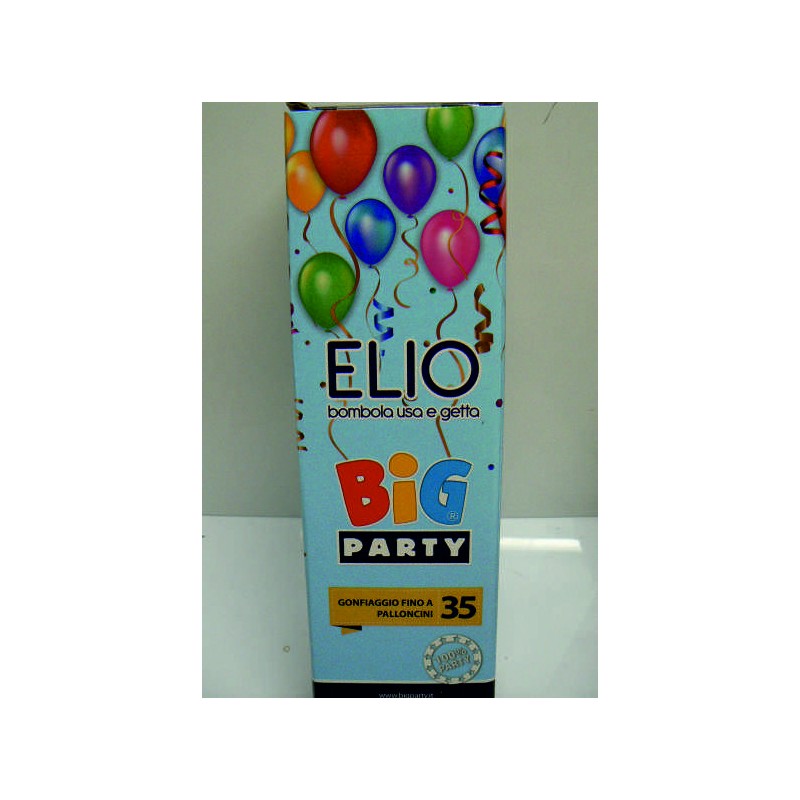 bombola elio usa e getta gonfia fino a 35 palloncini cm 10,5x33x10,5