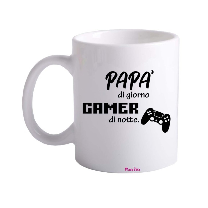 Tazza in ceramica con stampa papà gamer festa del papà