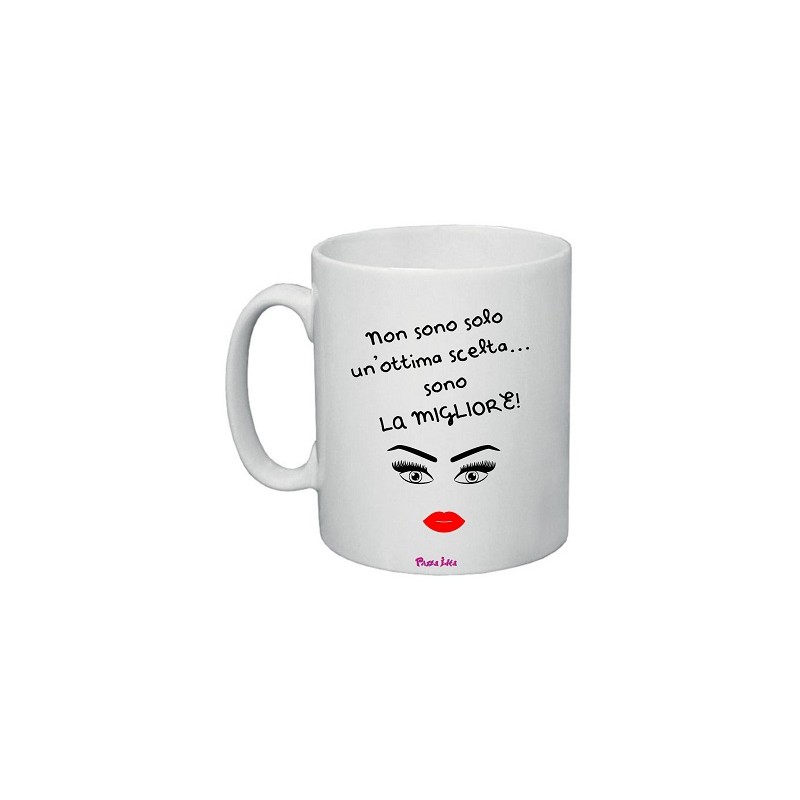 tazza in ceramica donna con frase simpatica  la migliore