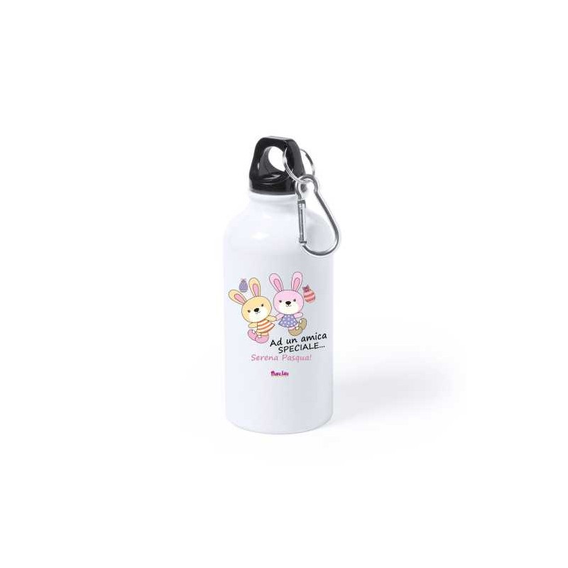 Borraccia in alluminio 750 ml con frase ad un amica speciale serena pasqua