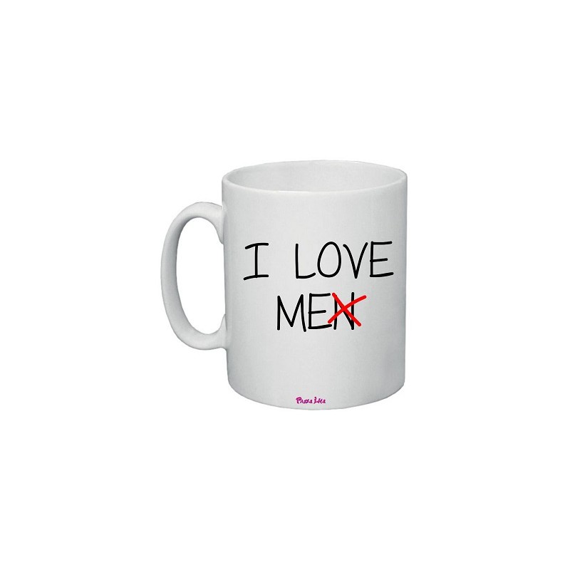 tazza in ceramica donna con scritta simpatica i love me