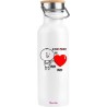 Bottiglia in acciaio 500 ml con stampa san valentino cuore tum tum