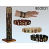 braccialetto in legno con motivi religiosi 3 colori ass.144pz. x display