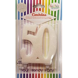 Candela 50 anni glitter...