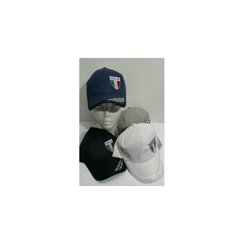 Cappello Italia con frontino assortito in 5 colori con. 12 pezzi
