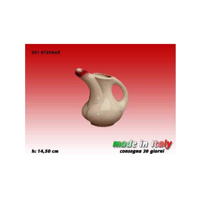 caraffa boccale in ceramica pippo misura cm 14,50