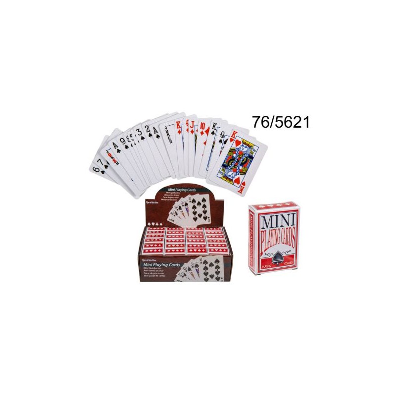Carte da gioco mini, Poker, 54 carte da gioco per pacchetto, 24 pz. per display,EAN 4029811359707