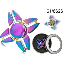  Crazy Gyro Spinner in metallo Rainbow II, ca. 6 cm