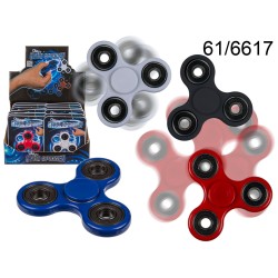  Crazy Gyro Spinner in plastica, ca. 7,5 cm, 4 colori ass., su blister, 12 pz. per display