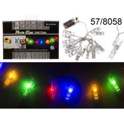 Catena di luci, Clip fotografiche, con LED cambiacolore, 16 clip, ca. 1,80 m, solo per uso interno,  EAN 4029811411276