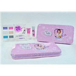 Conf. regalo in latta Violetta, contiene 2 lipgloss, 6 ombretti, 2 applicatori per trucco e uno specchietto tascabile con un ch