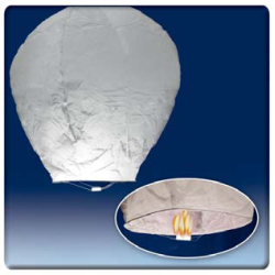 Confezione 1 mongolfiera bianca cm 90