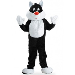 Costume mascotte gattoTutona con manopole, piedi e testona staccati. Taglia unica che veste dalla L alla XXL.