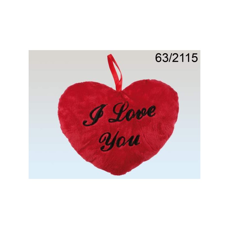 Cuore di peluche rosso, I love you,  ca. 26 cm,