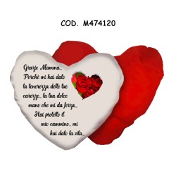 Cuscini a cuore con  poesia...