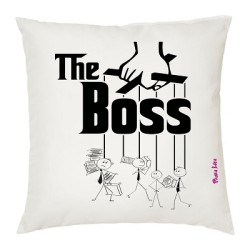 cuscino 40x40 con scritta the boss