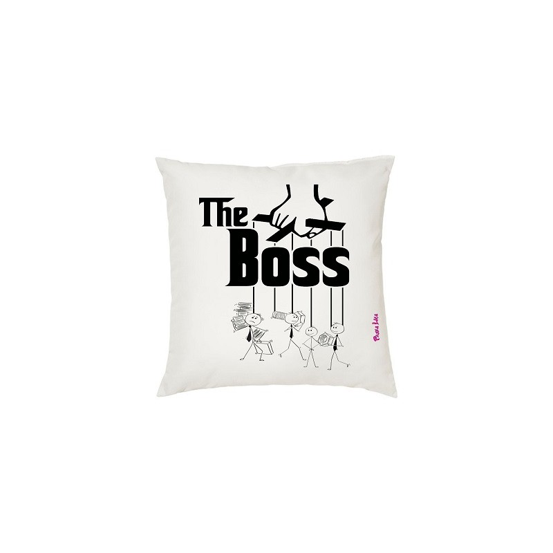 cuscino 40x40 con scritta the boss