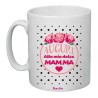 Tazza cm 8x10 in ceramica pazza idea con stampa auguri alla mia dolce mamma festa della mamma