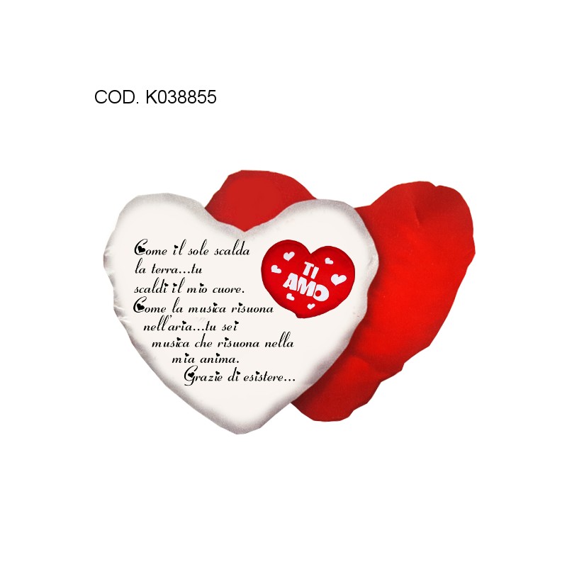 Cuscino cuore 40x40 Ti amo