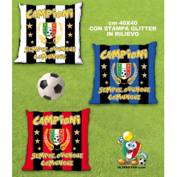 Cuscino Glitter cm 40x40 (Juve/Inter/Milan)