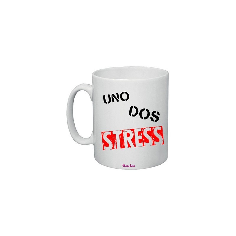 tazza in ceramica uomo o donna con frase simpatica stress