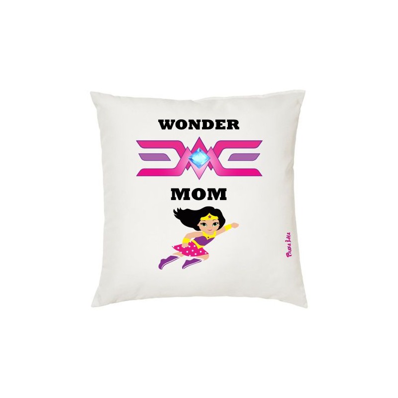 Cuscino in poliestere cm 40x40 festa della mamma con stampa WONDER MOM