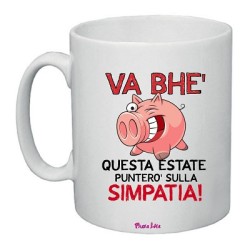 tazza in ceramica uomo o donna con frase simpatica sulla simpatia