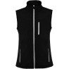 Gilet Giubbetto soft shell composto di due strati.1.- Cerniera lunga protetta e tiretto.2.- Tre tasche con cerniera protetta e 