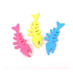 Giocattolo per animali lisca pesce in plastica cm 9,5x5,5