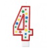 Givi Italia 51464 4 glitter candela gigante, multicolore, 13.5 cm