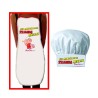 Grembiule con Cappello cuoco bianco con scritta Sexy    Chi Mangia BENE TRomba Meglio