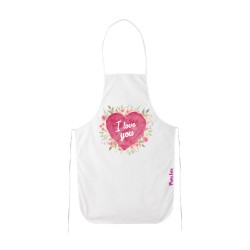 grembiule cucina cm 60x90 san valentino con scritta i love you