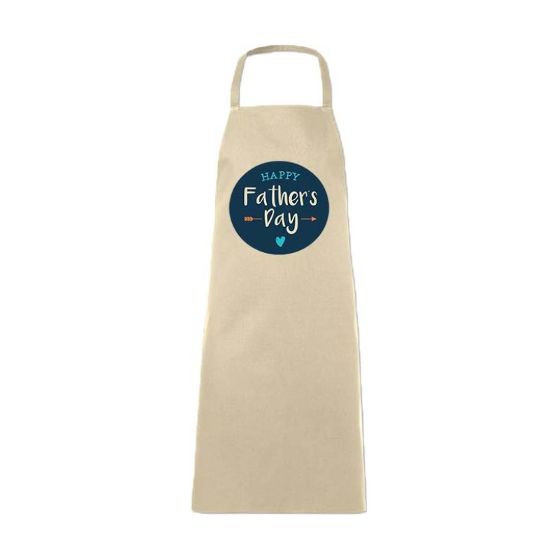 Grembiule da cucina in cotone organico con stampa happy father's day festa del papà