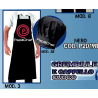 Grembiule e cappello cuoco nero festa del papà con frase