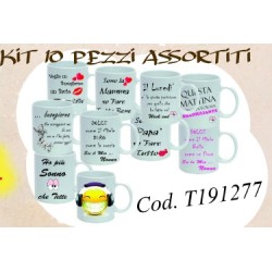 Kit 10 pezzi tazze assortite