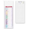 kit 100 CALENDARIO Silhouette mensile 12 fogli con testata termosaldata e festività internazionali.cm  (cm): 14 x 47 neutro