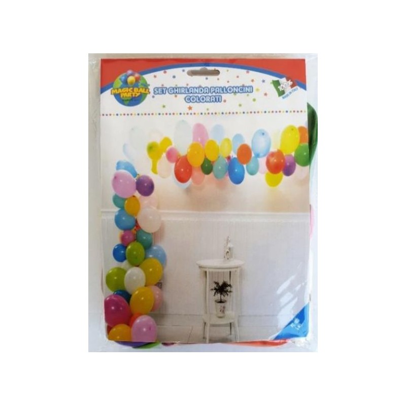 Kit Catena di palloncini multicolor 5 mt