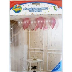 kit palloncini al soffito senza uso di elio confezione 20 pezzi con biadesivo