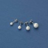 kit pearls composto da 24 orecchini in argento 925 con perle di fiume