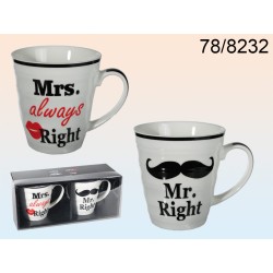 tazza doppio mr mrs cm 10x12